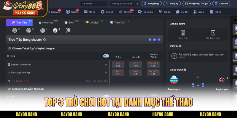 Top 3 trò chơi hot tại danh mục thể thao